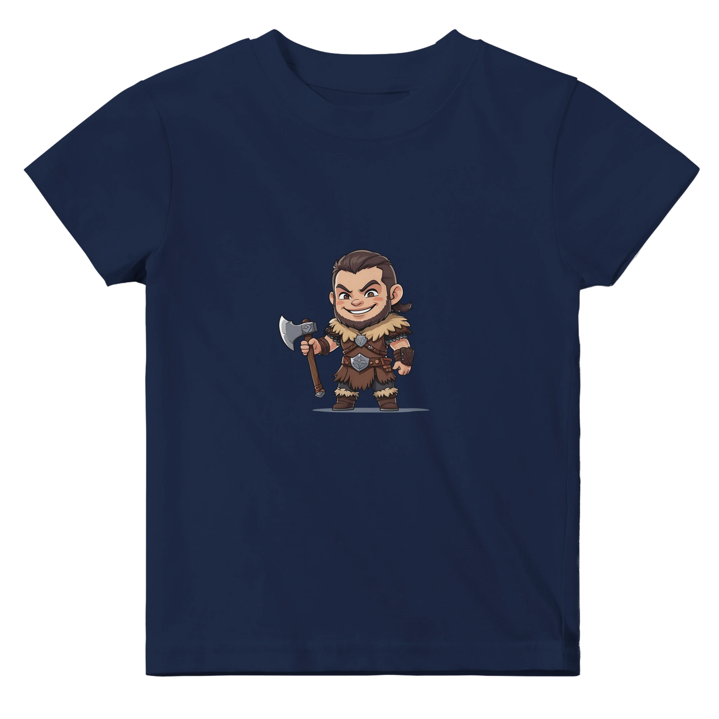Baby-barian boy Lvl 1 t-shirt featuring gaming barbarian character design with level 1 badge
