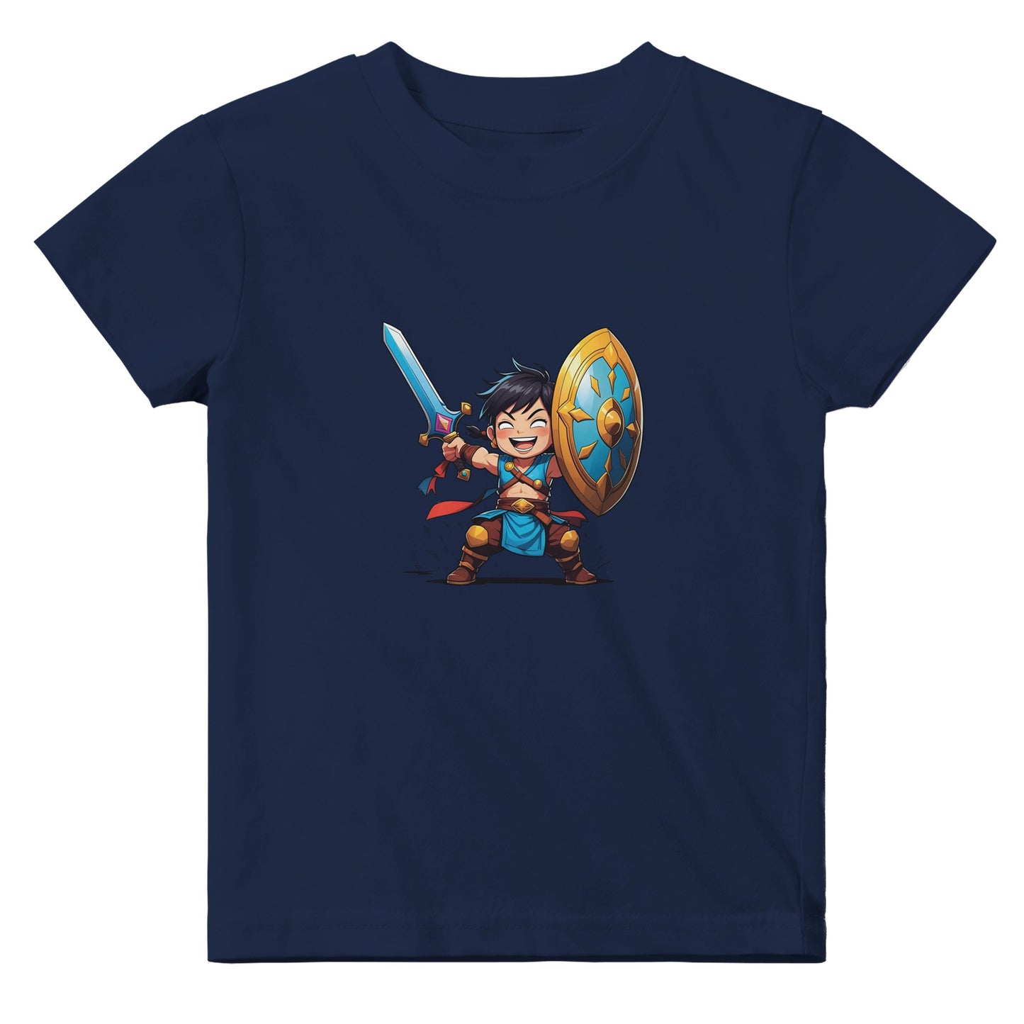 Baby shirt featuring a D&D-inspired fighter design. Includes fantasy-themed artwork with bold weapons and playful, adventurous style for little warriors.