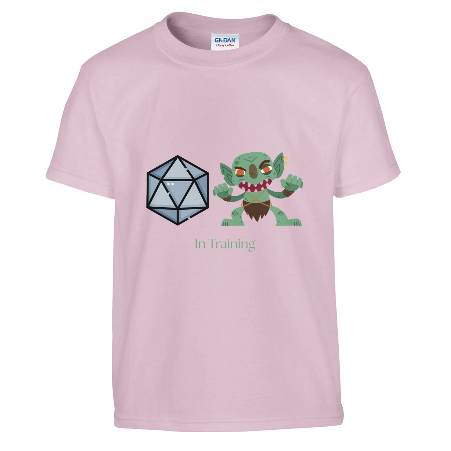 Young gamer wearing Dice Goblin t-shirt - tabletop gaming kids clothing