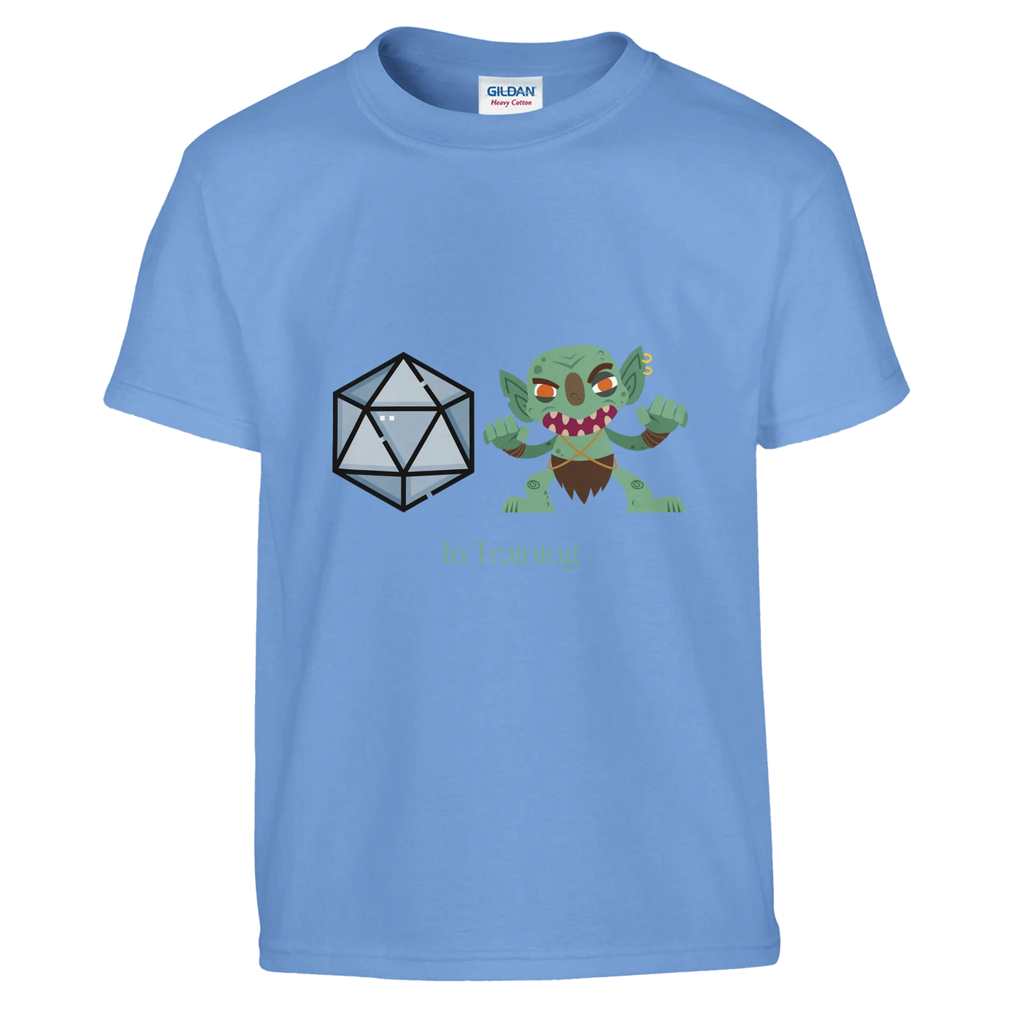 Dice Goblin kids gaming t-shirt front design - D&D themed children's apparel