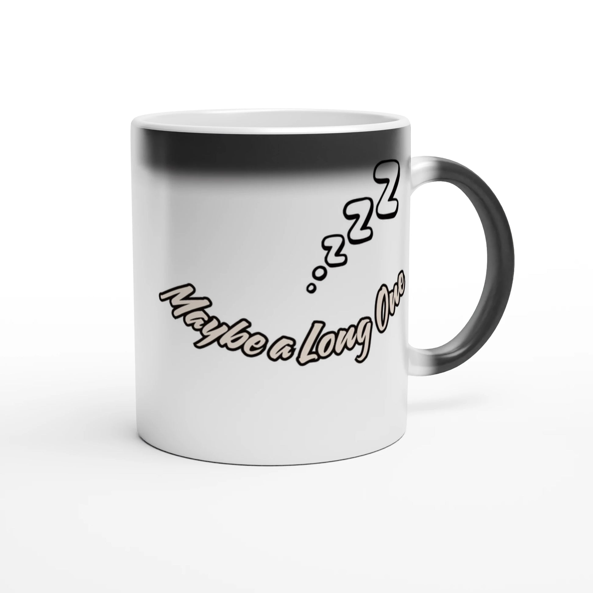 White ceramic mug with 'Magic Long or Short Rest' text design, perfect for tabletop gaming enthusiasts and coffee lovers.