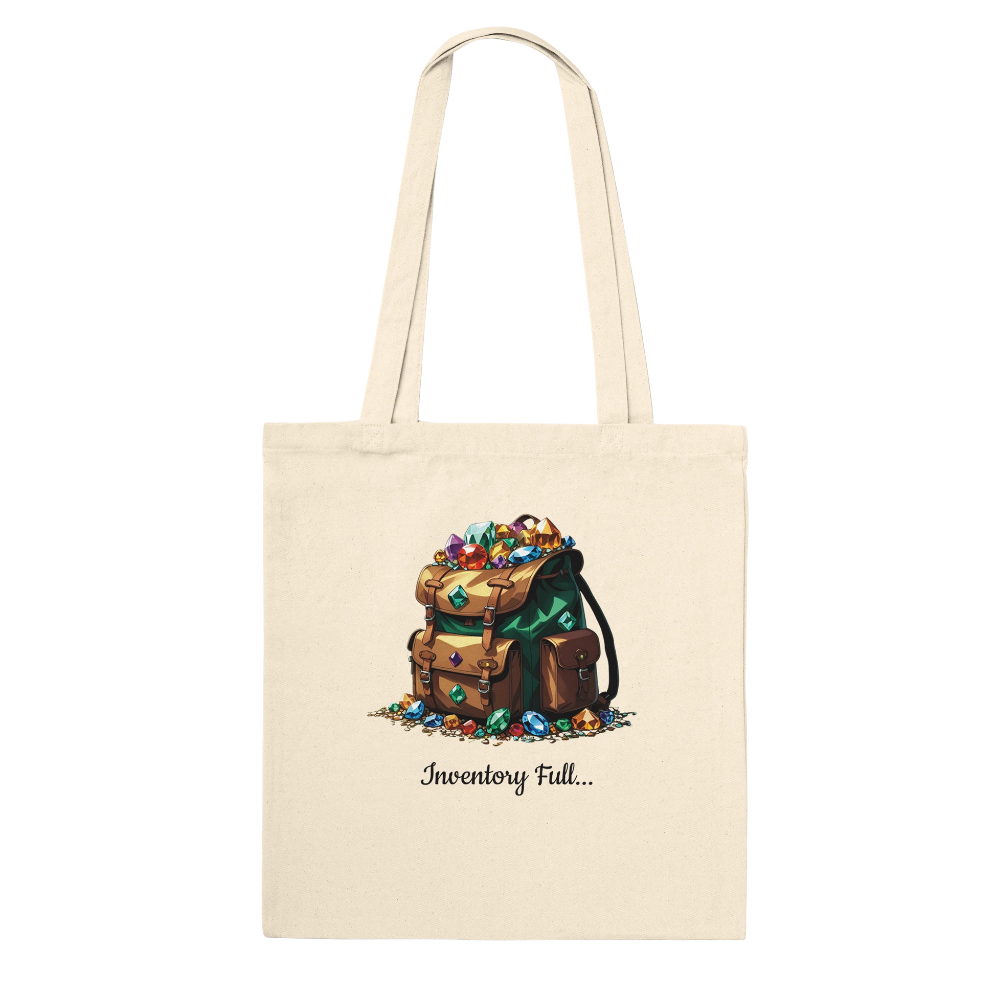 D&D-inspired fantasy tote bag with reversible design. 