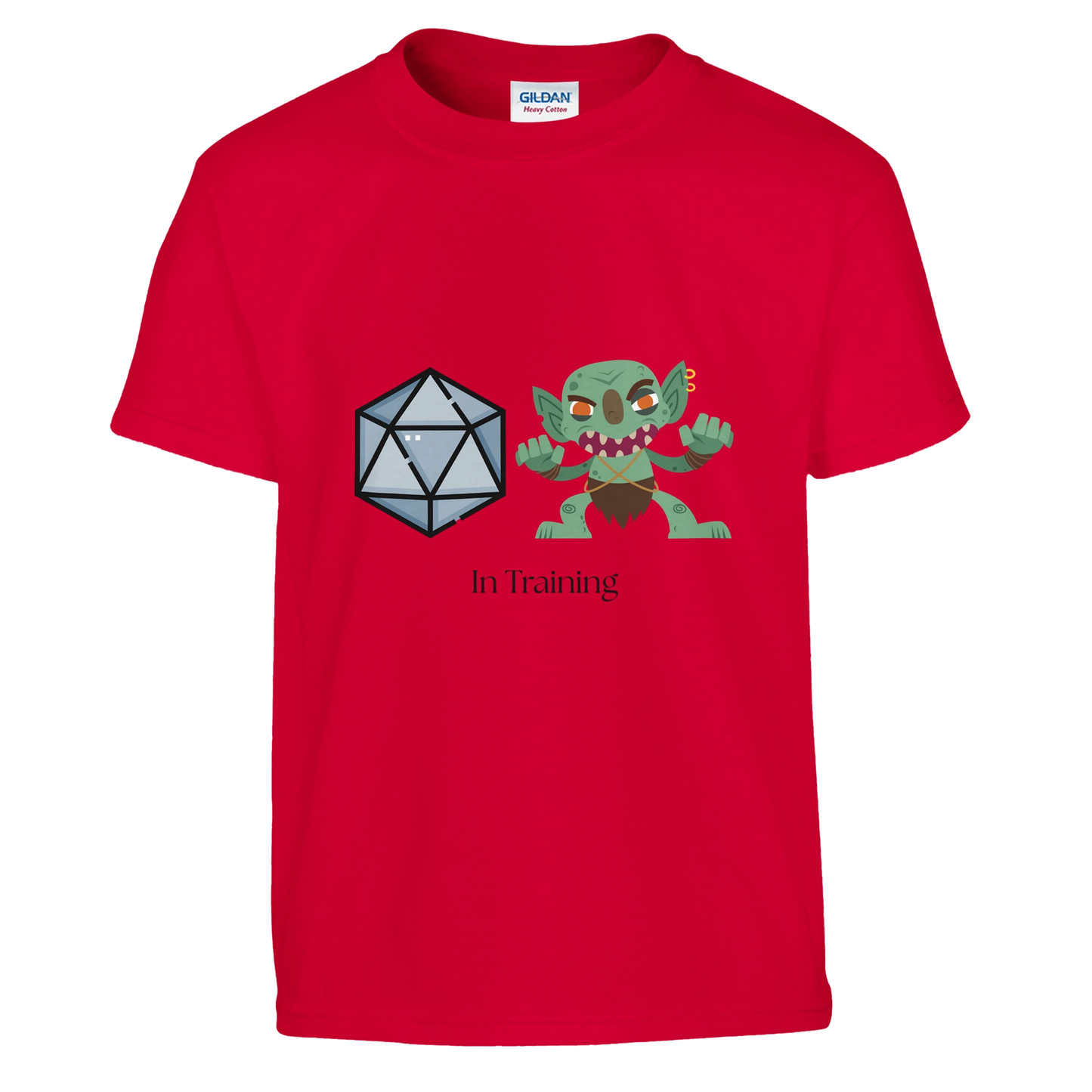 Gaming kids t-shirt in Red - Dice Goblin family gaming apparel