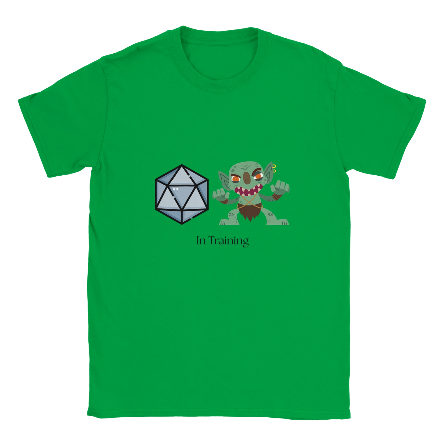 Gaming kids t-shirt in Green - Dice Goblin family gaming apparel