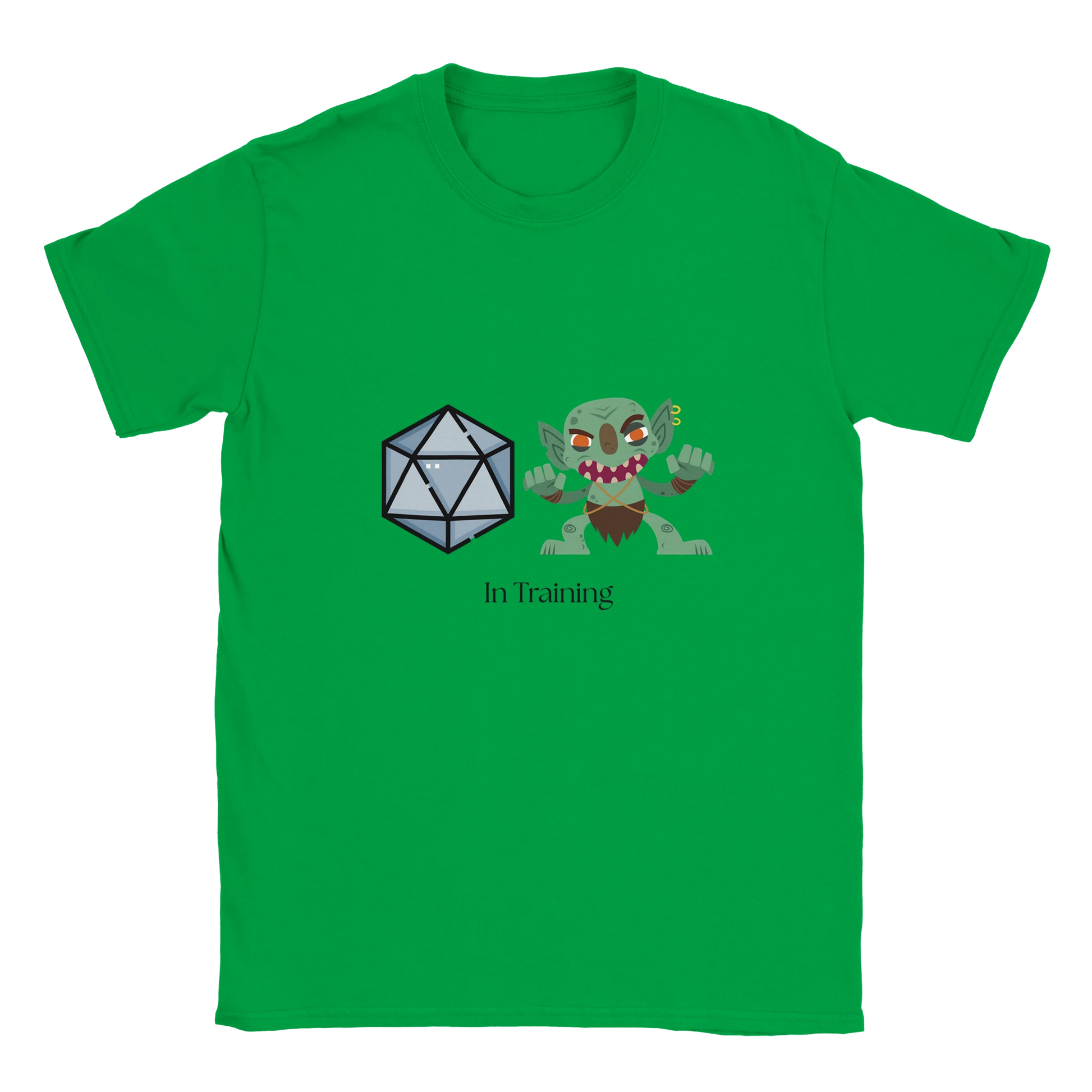 Gaming kids t-shirt in Green - Dice Goblin family gaming apparel