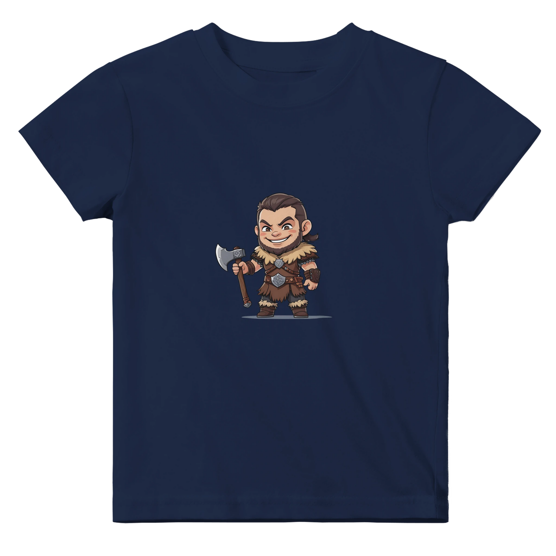 Baby-barian boy Lvl 1 t-shirt featuring gaming barbarian character design with level 1 badge