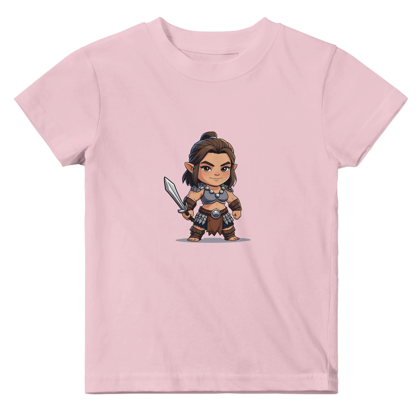 Baby-Barian Girl short sleeve tshirt featuring cute gaming barbarian character design for infants