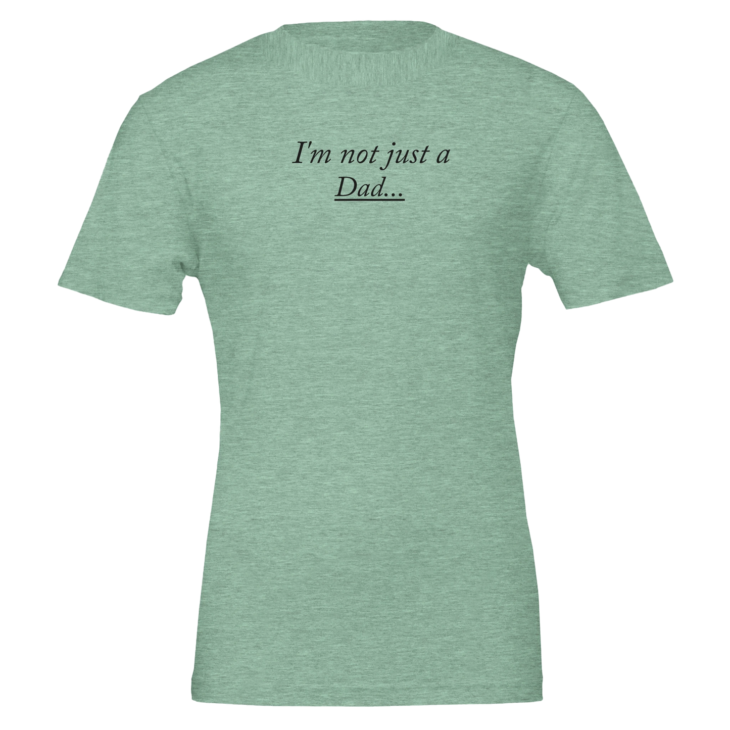 Comfortable shirt featuring 'Dice Goblin Dad' text design with gaming dice graphics, perfect for tabletop gaming fathers and RPG enthusiasts.