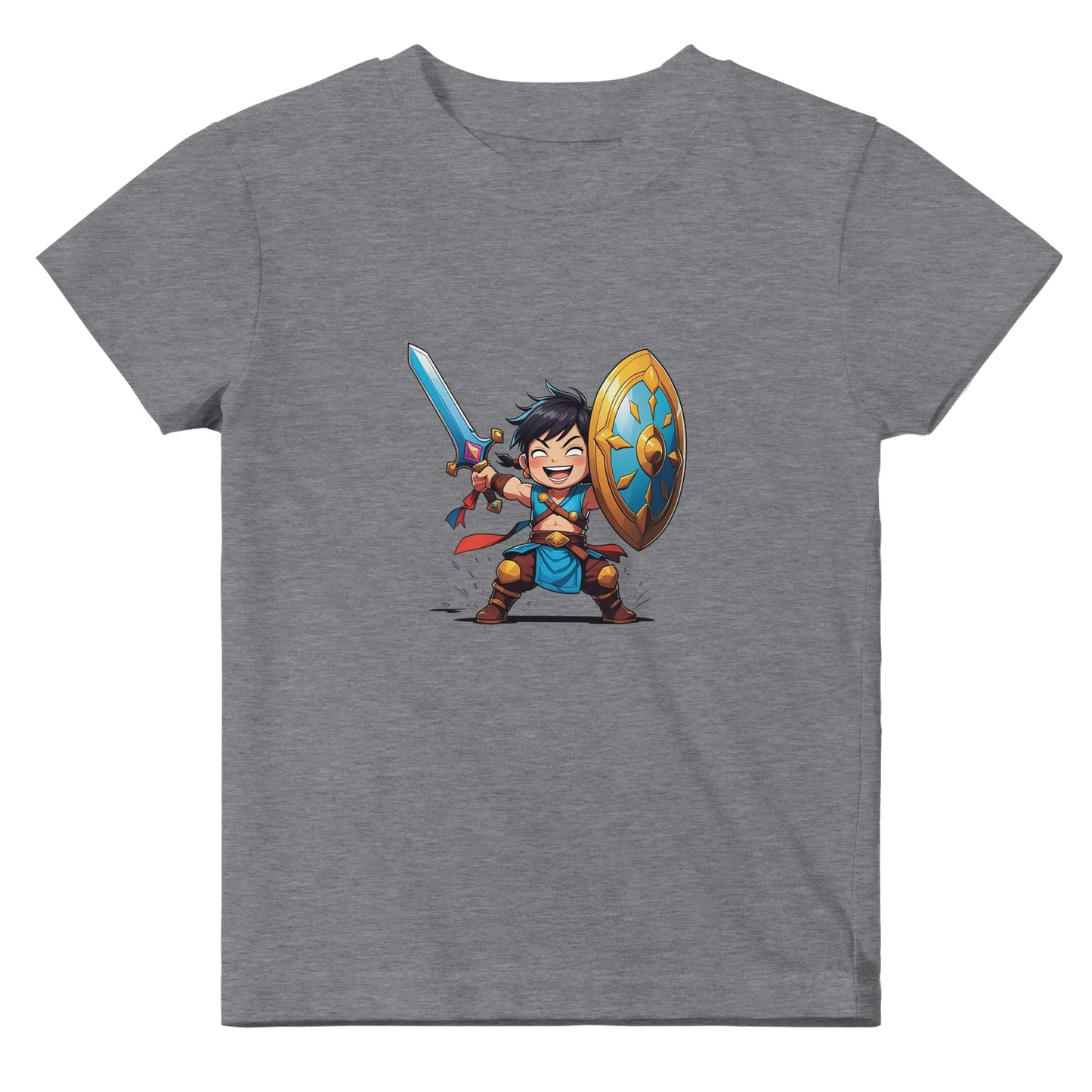 Baby shirt featuring a D&D-inspired fighter design. Includes fantasy-themed artwork with bold weapons and playful, adventurous style for little warriors.