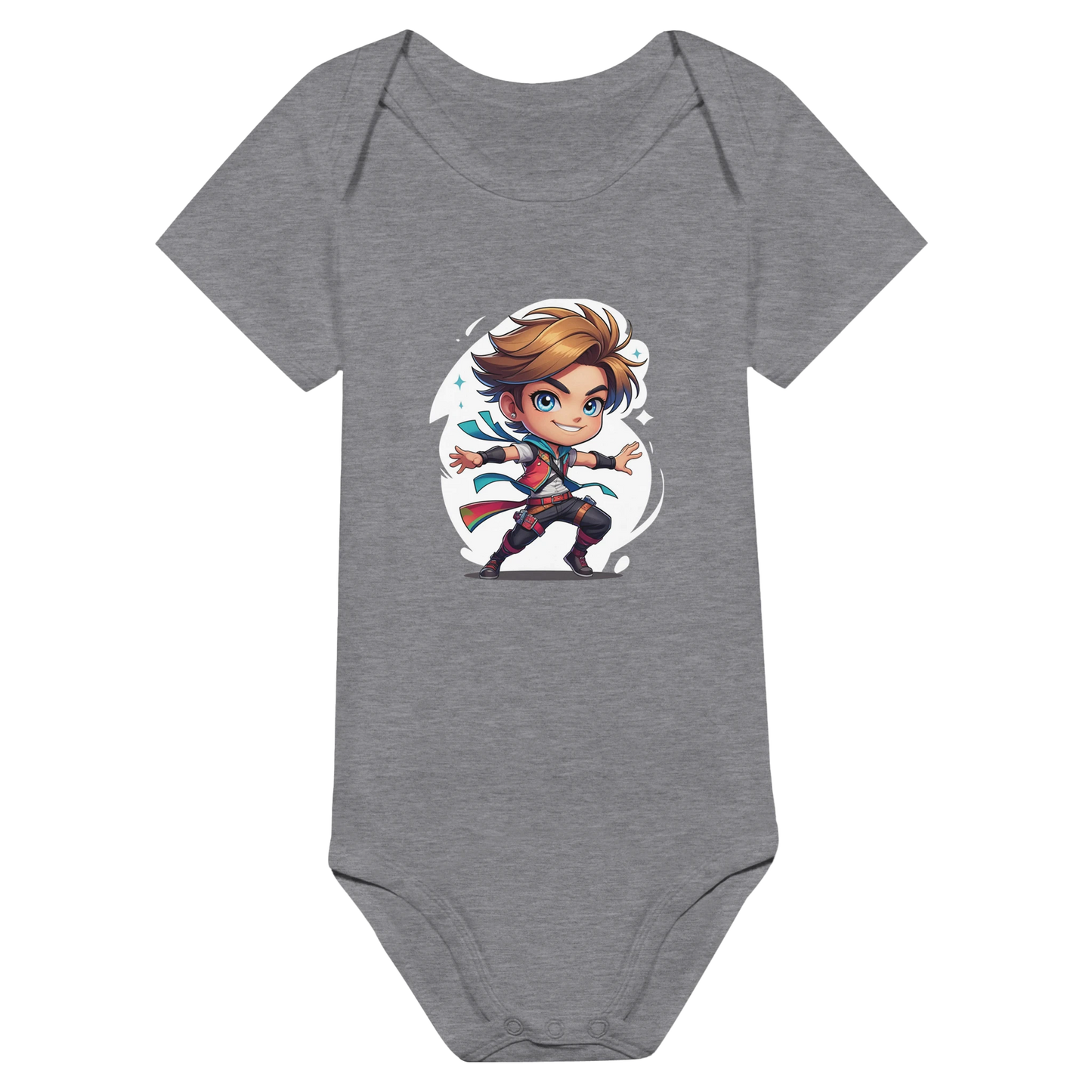 Infant bodysuit with fantasy-themed rogue. D&D-inspired baby outfit perfect for game nights, baby showers, or nerdy parents.