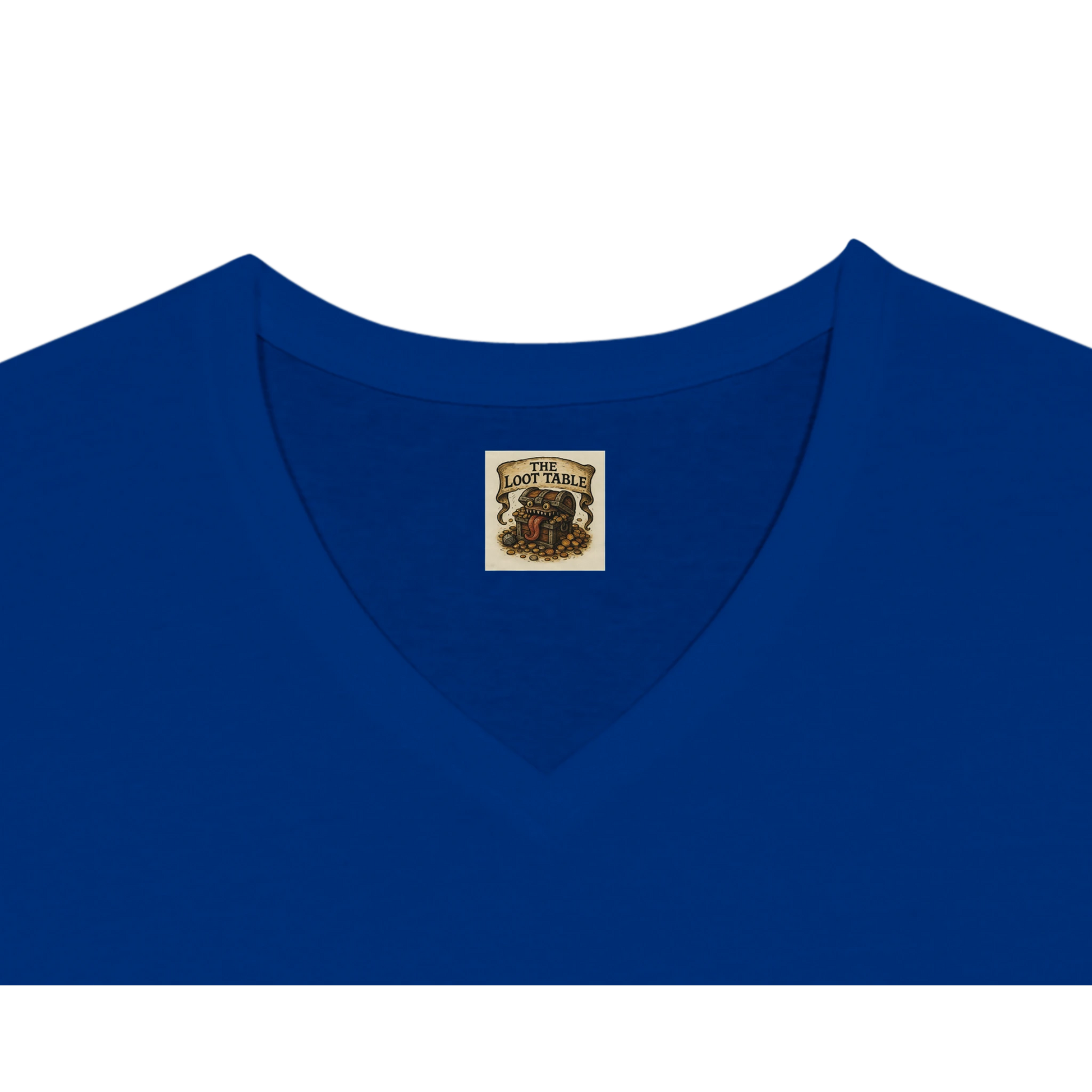 Comfortable v neck shirt featuring 'Dice Goblin Mom' text design with gaming dice graphics, perfect for tabletop gaming mothers and RPG enthusiasts.