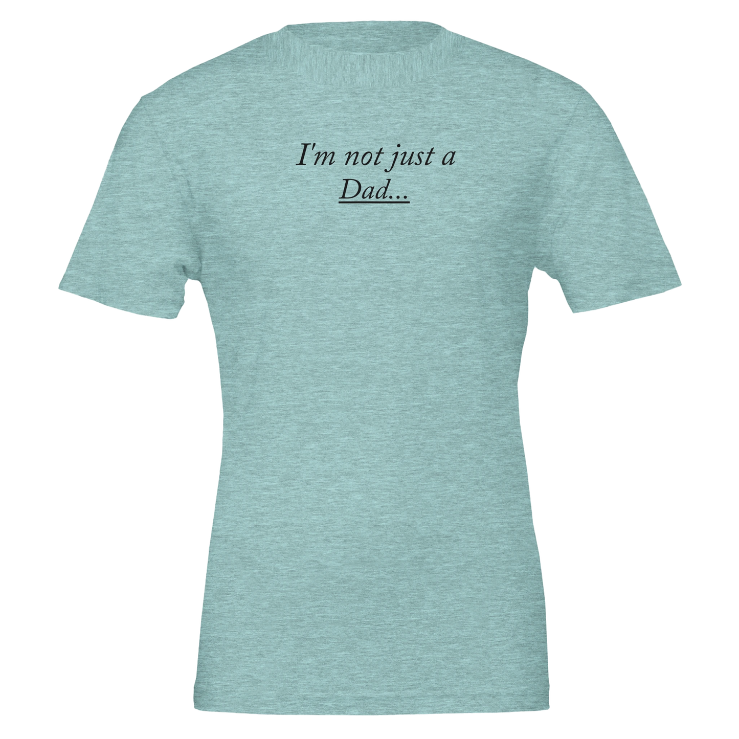 Comfortable shirt featuring 'Dice Goblin Dad' text design with gaming dice graphics, perfect for tabletop gaming fathers and RPG enthusiasts.