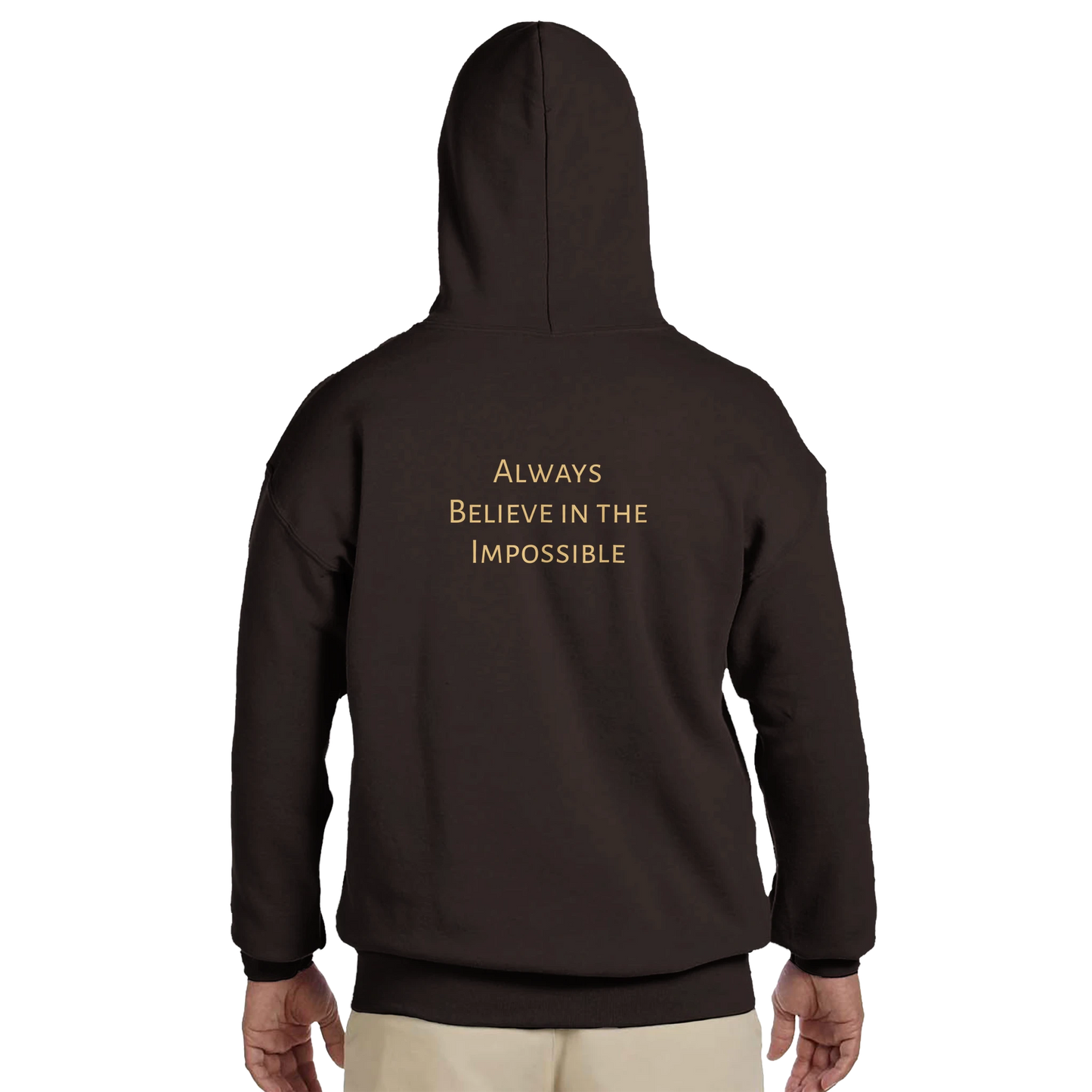 Believe nothing is impossible, cute motivational fungi illustration, Gildan 18500 fit and quality.