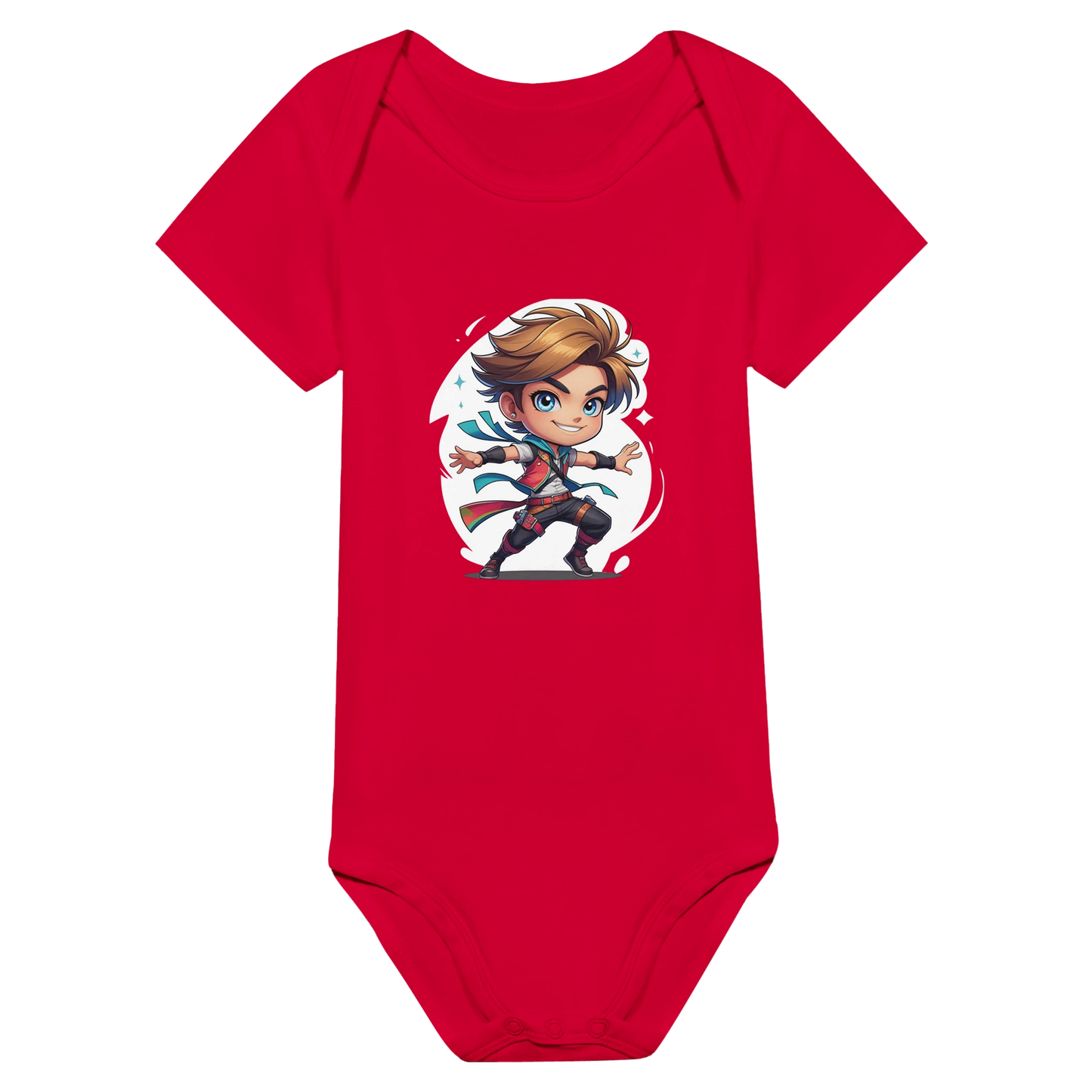Infant bodysuit with fantasy-themed rogue. D&D-inspired baby outfit perfect for game nights, baby showers, or nerdy parents.