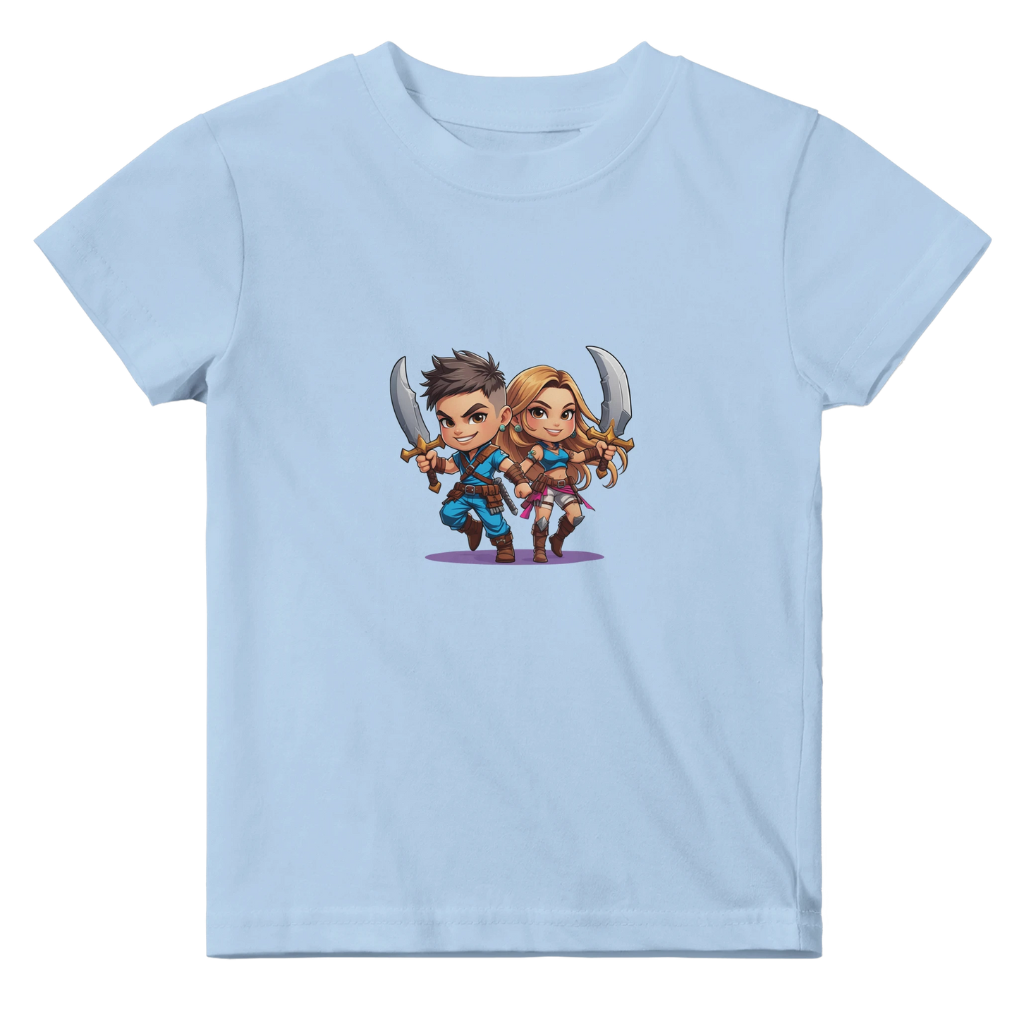 Rogue Duo baby t-shirt in featuring gaming-inspired Snack Thief design for toddlers